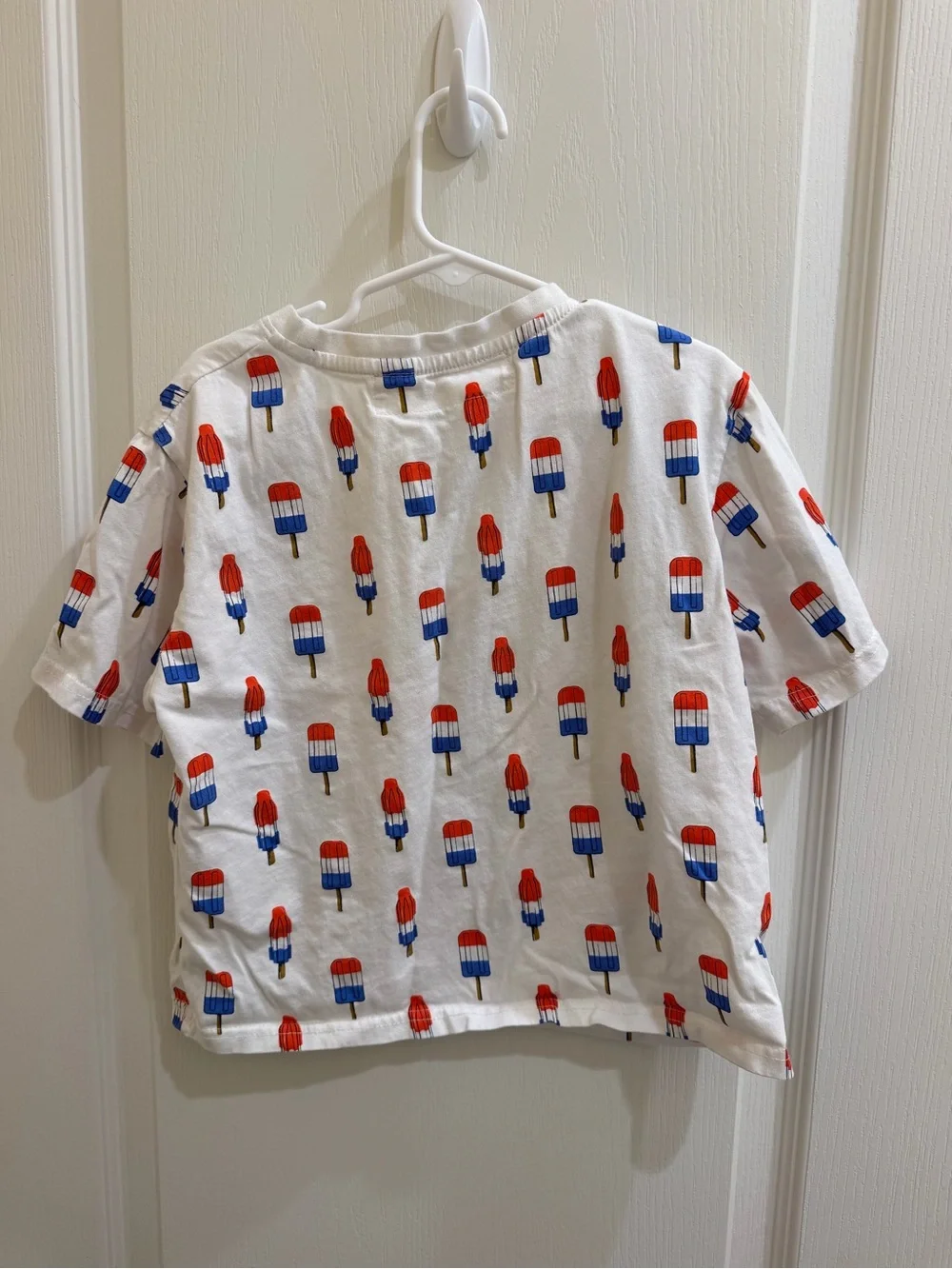 Minimalistic Folk Red White and Blue Popsicle Tee